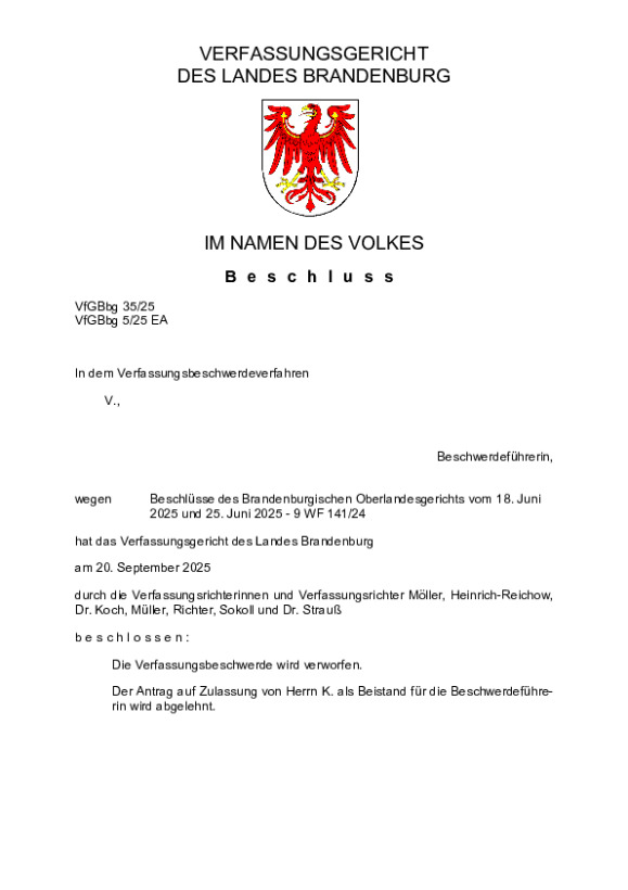 Bild vergrößern (Bild: VfGBbg 5/25)