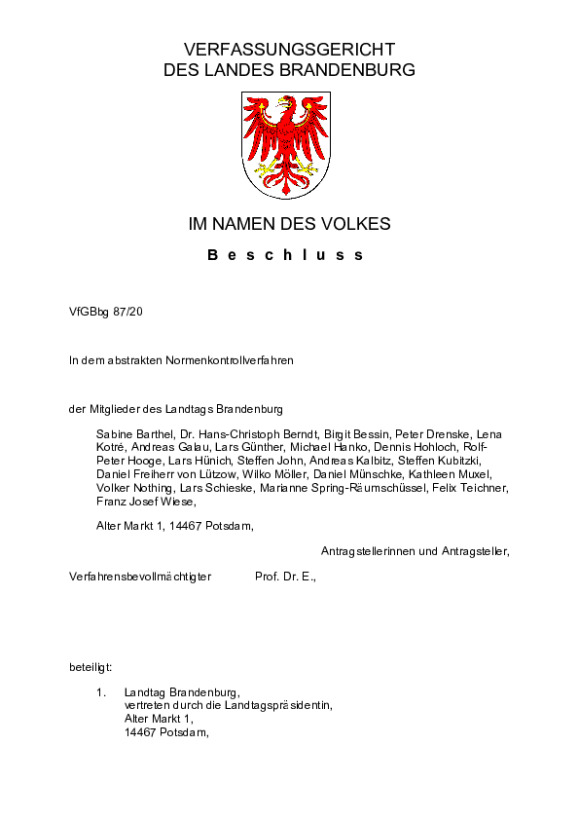 Bild vergrößern (Bild: VfGBbg 87/20)