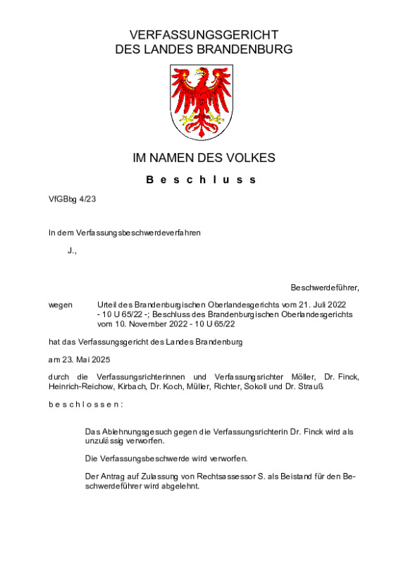 Bild vergrößern (Bild: VfGBbg 4/23)