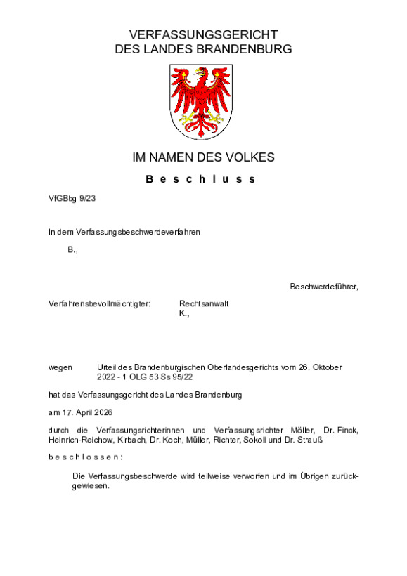 Bild vergrößern (Bild: VfGBbg 9/23)