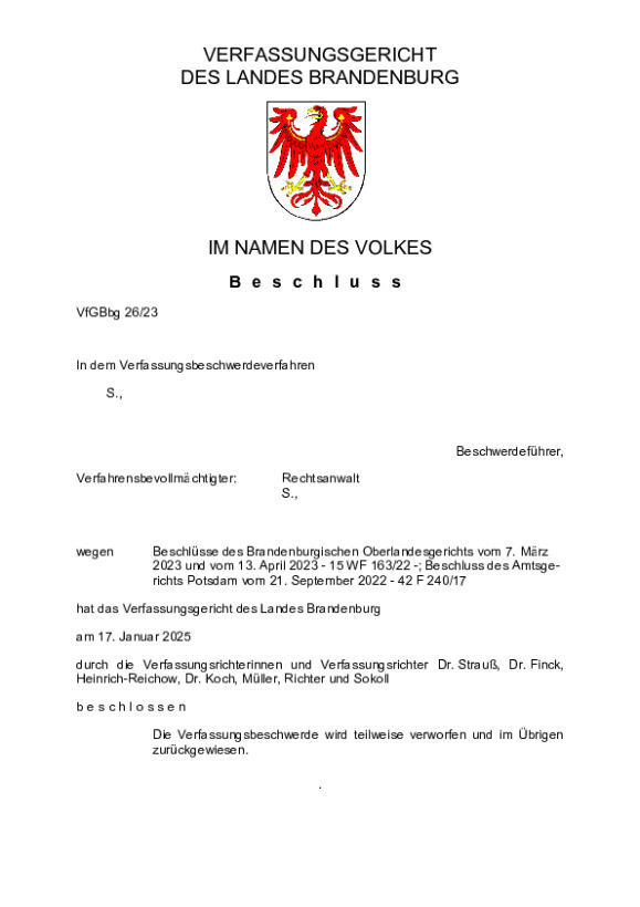 Bild vergrößern (Bild: VfGBbg 26/23)