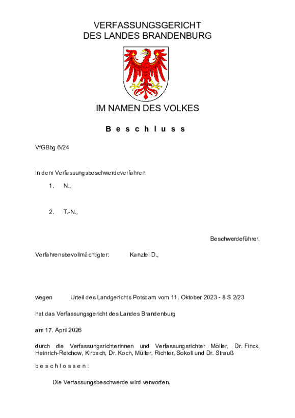 Bild vergrößern (Bild: VfGBbg 6/24)