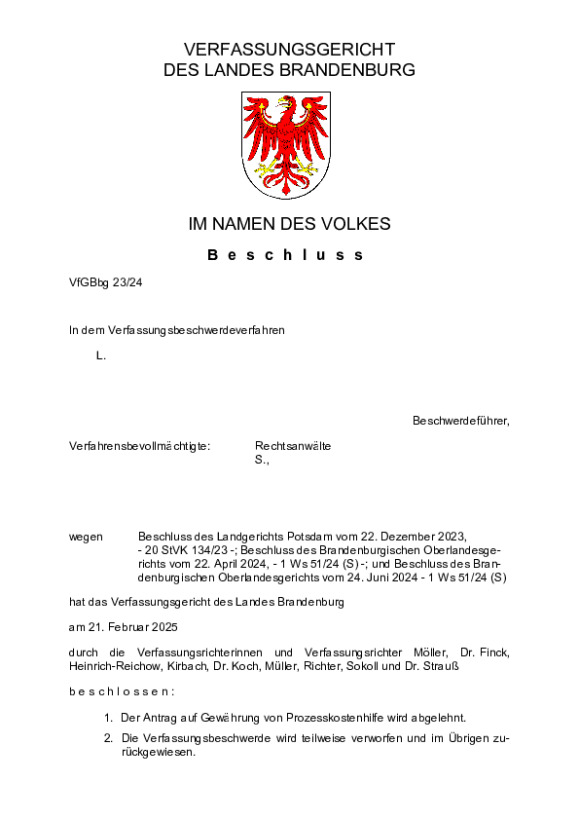 Bild vergrößern (Bild: VfGBbg 23/24)