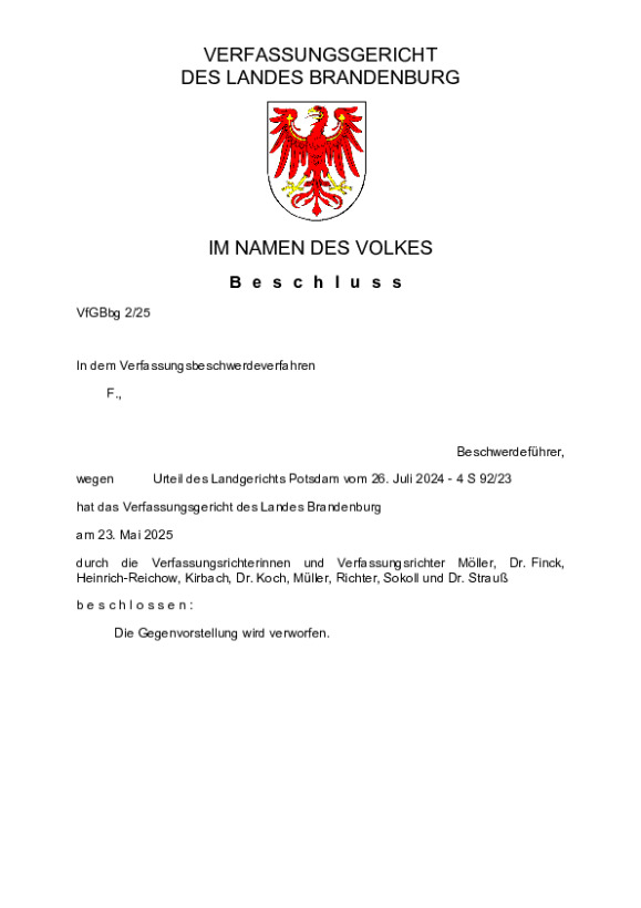 Bild vergrößern (Bild: VfGBbg 2/25)