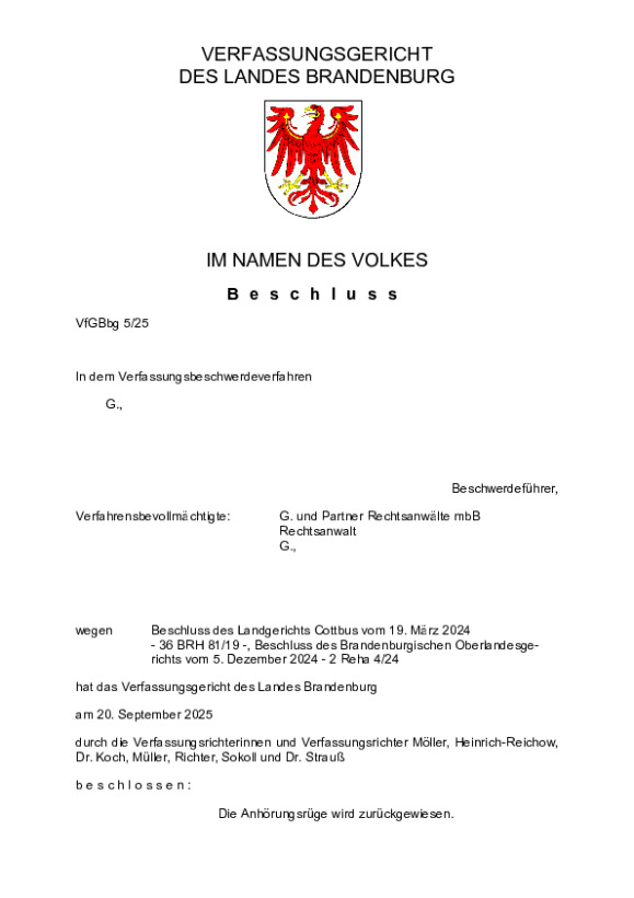 Bild vergrößern (Bild: VfGBbg 5/25)