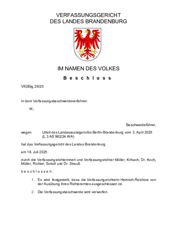 Bild vergrößern (Bild: VfGBbg 29/25)