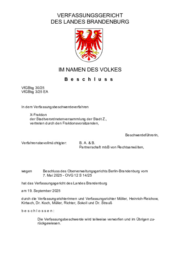 Bild vergrößern (Bild: VfGBbg 30/25)