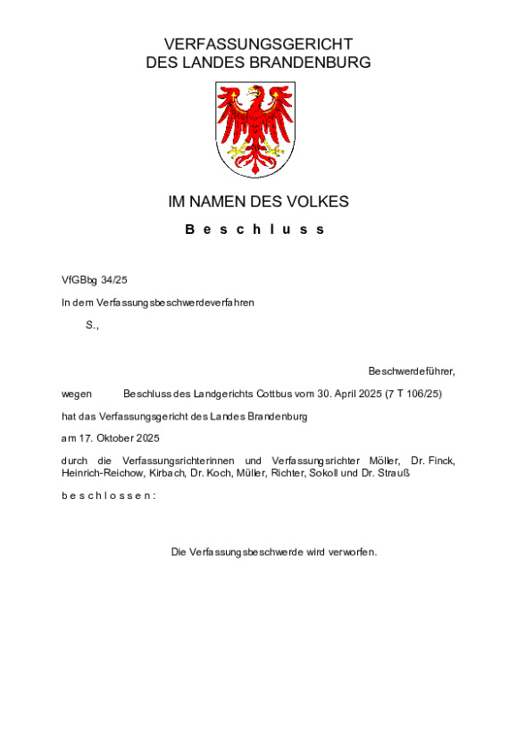 Bild vergrößern (Bild: VfGBbg 34/25)