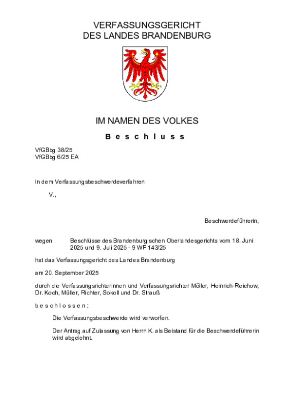 Bild vergrößern (Bild: VfGBbg 38/25)