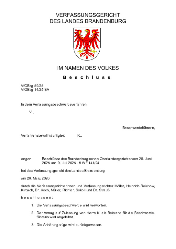 Bild vergrößern (Bild: VfGBbg 59/25)