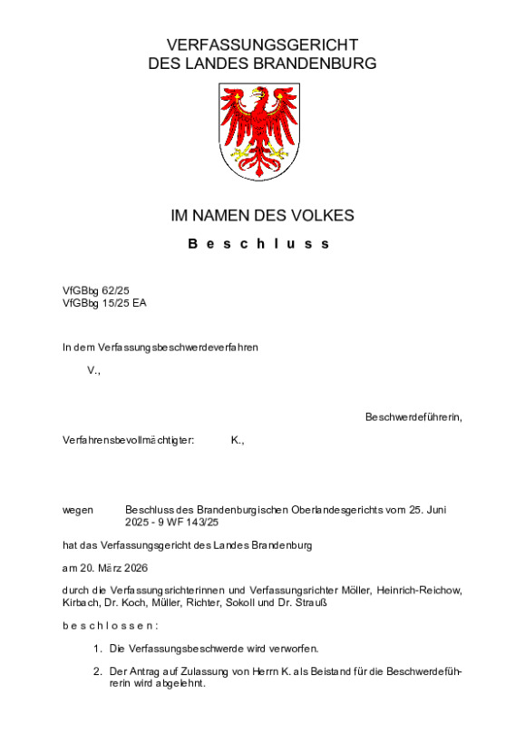 Bild vergrößern (Bild: VfGBbg 62/25)
