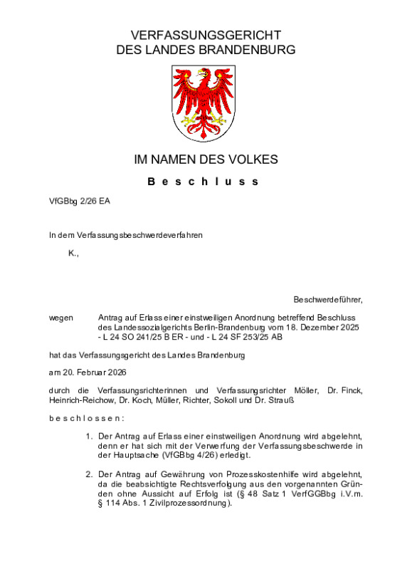 Bild vergrößern (Bild: VfGBbg 2/26)