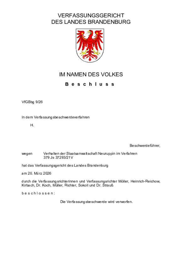 Bild vergrößern (Bild: VfGBbg 9/29)