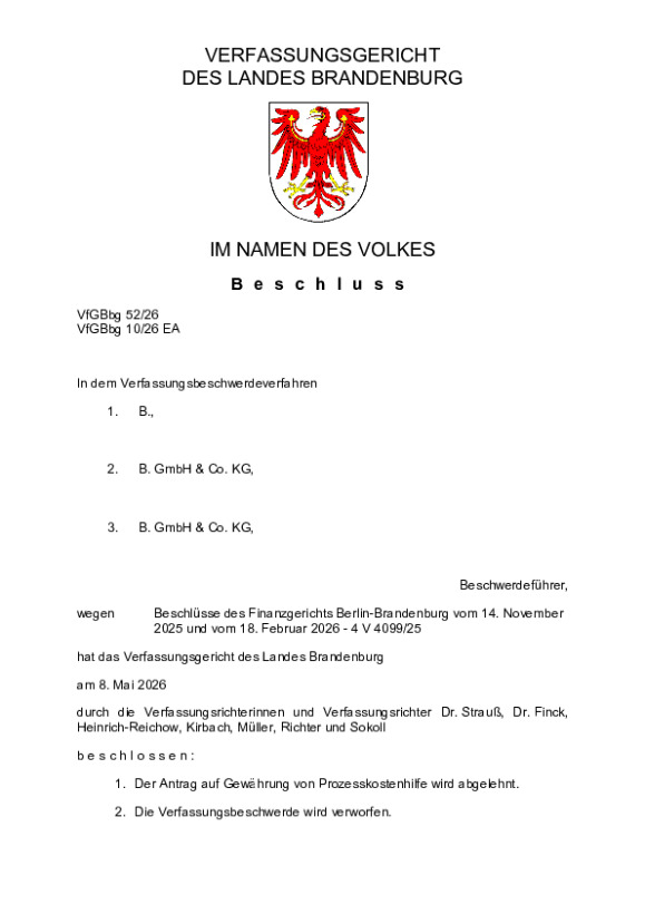 Bild vergrößern (Bild: VfGBbg 10/26)