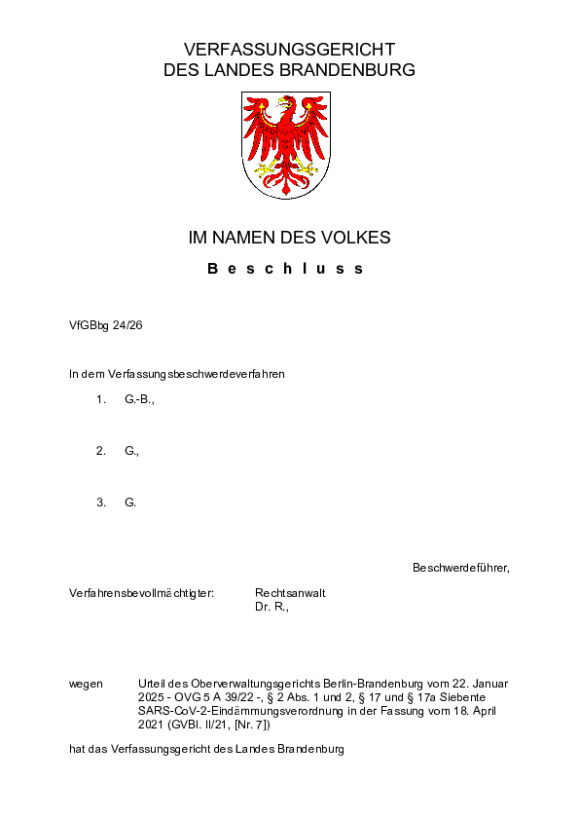 Bild vergrößern (Bild: VfGBbg 24/26)