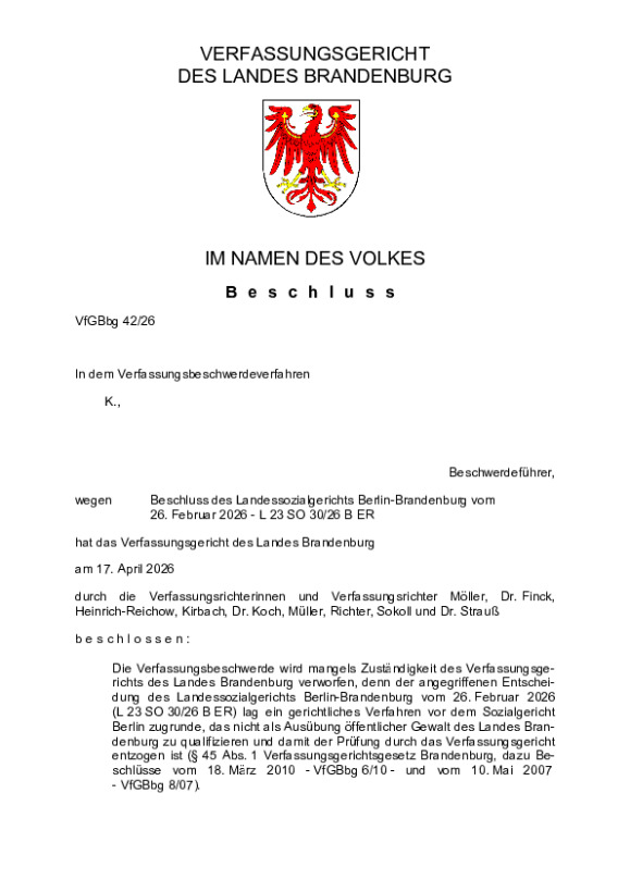 Bild vergrößern (Bild: VfGBbg 42/26)