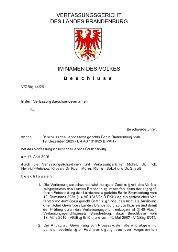Bild vergrößern (Bild: VfGBbg 44/26)