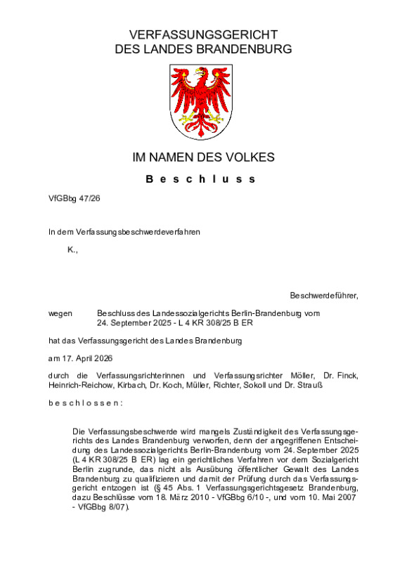 Bild vergrößern (Bild: VfGBbg 47/26)