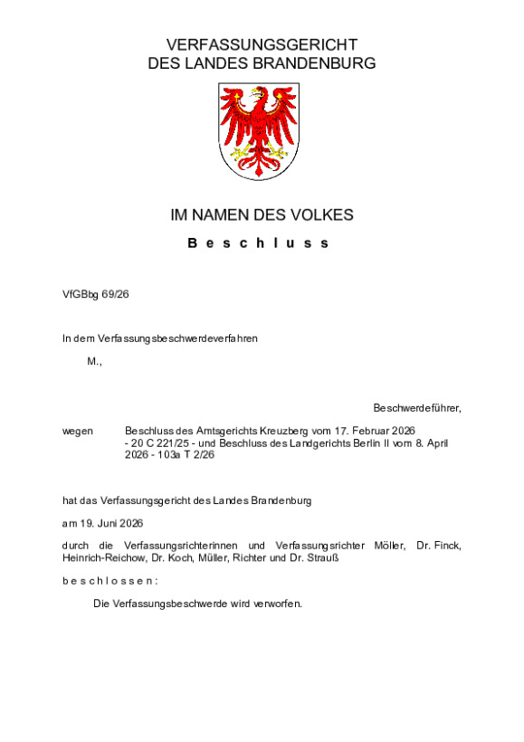 Bild vergrößern (Bild: VfGBbg 69/26)